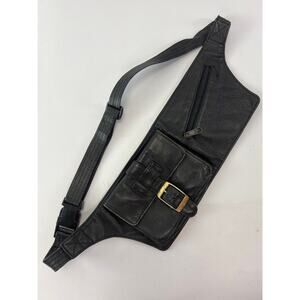 Vintage Leather Fanny Pack Travel Belt Bag